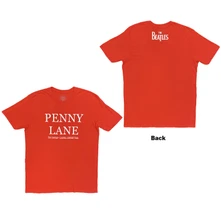 The Beatles, Tričko Penny Lane, Unisex, Červená