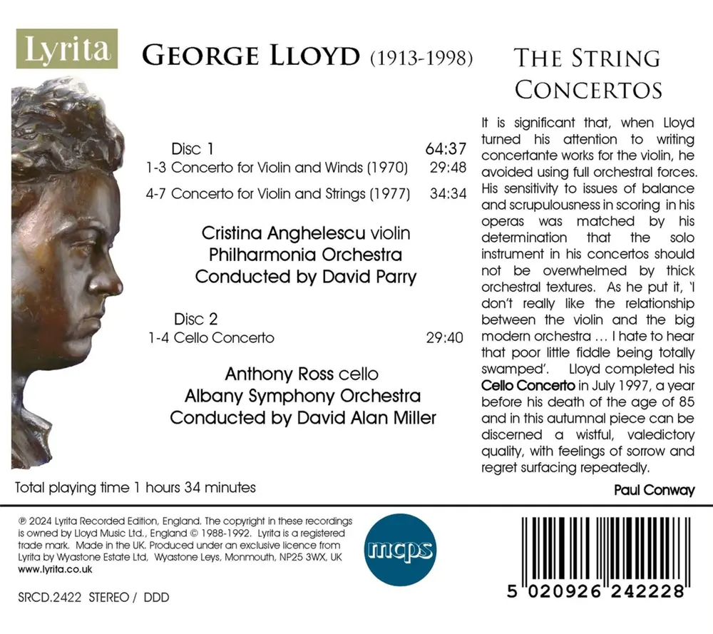 GEORGE LLOYD: VIOLIN & CELLO CONCERTOS