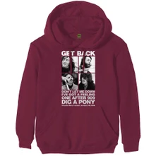 The Beatles, Mikina 3 Savile Row, Unisex, Červená