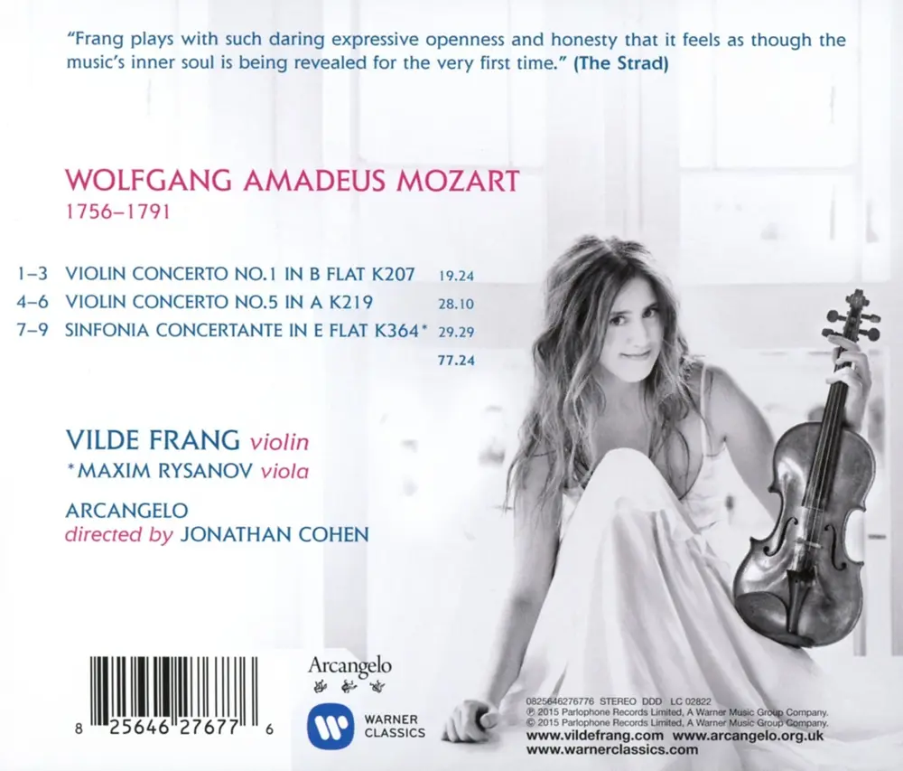 Vilde Frang – MOZART: MOZART VIOLIN CONCERTOS NOS. 1 & 5; SINFONIA CONCERTANTE FOR VIOLIN & VIOLA K364 (CD)