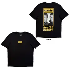 Unisex T-Shirt: Sydney Half Faces Fan Store (Black) (Back Print & Ex-Tour) thumbnail