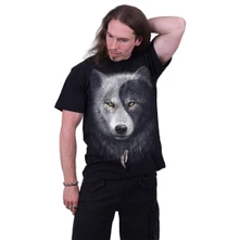 Unisex T-Shirt: Wolf Chi (Black) (Back Print) thumbnail
