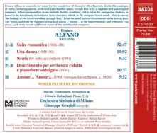 Davide Vendramin – FRANCO ALFANO: SUITE ROMANTICA - UNA DANZA (CD)