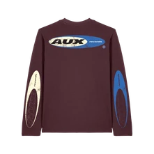 Dalyb, Longsleeve AUX Records, Unisex, Hnedá/červená