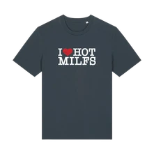Ruka Hore, Tričko I Love Hot Milfs, Unisex, India Ink Grey