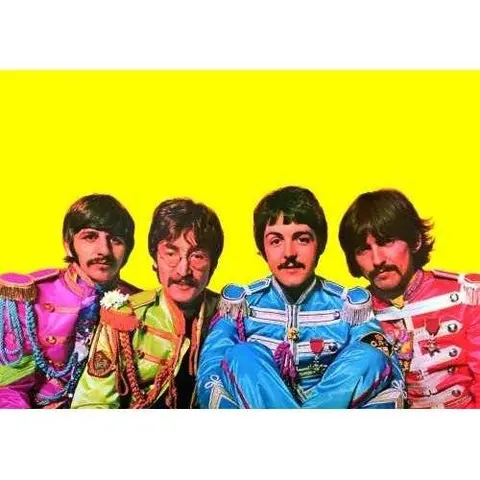 The Beatles – Tričko JPG&R Pepper Suit Colours (Čierna), Unisex, Čierna