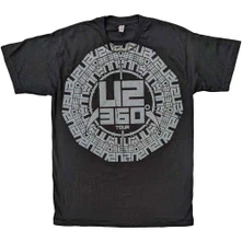U2, Tričko 360 Degree Tour Logo, Unisex, Čierna
