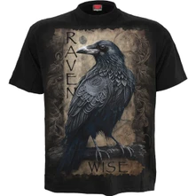 Tričko Unisex T-Shirt: Raven Wise (Black) (Back Print)