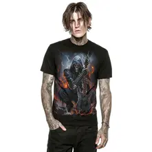 Unisex T-Shirt: Death Rocker (Black) (Back Print) thumbnail