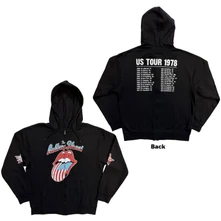 The Rolling Stones, Mikina na zips Us Tour '78, Unisex, Čierna