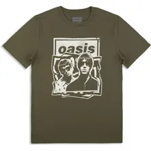 Unisex T-Shirt: Paper Cut Out Photo (Khaki Green) (Ex-Tour)