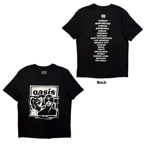 Unisex T-Shirt: Paper Cut Out Tour (Black) (Back Print & Ex-Tour)
