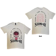 Sum 41, Tričko Tour '24 Pt.2 Pink Skull, Unisex, Natural