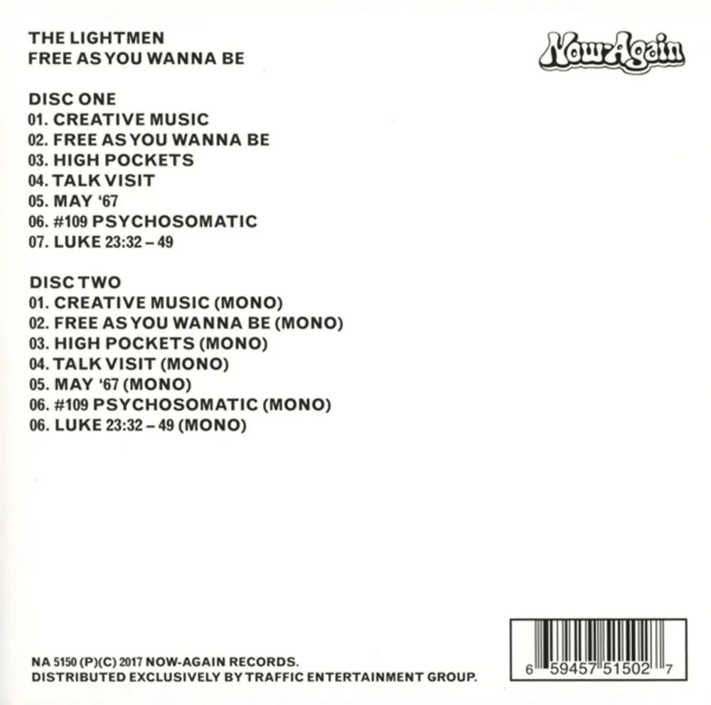 The Lightmen Plus One – FREE AS YOU WANNA BE (CD)