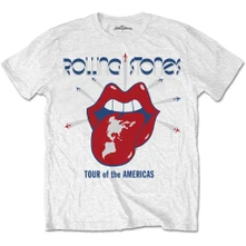 The Rolling Stones, Tričko Tour of the Americas, Unisex, Biela