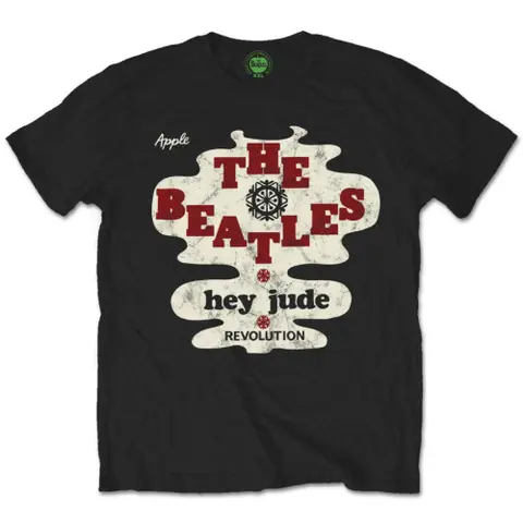 The Beatles – Tričko Hey Jude/Revolution (Čierna), Unisex, Čierna