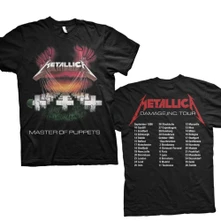 Metallica, Tričko Master of Puppets European Tour '86., Unisex, Čierna