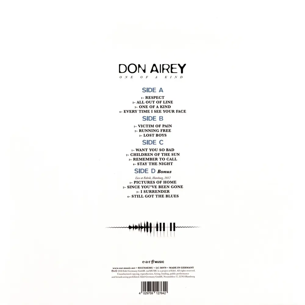 Don Airey – ONE OF A KIND (Vinyl)