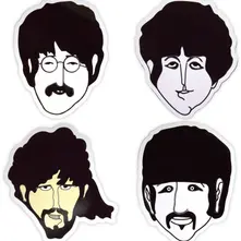 The Beatles – Yellow Submarine Heads Embossed (Epoxy Magnet Set) (Magnetka)