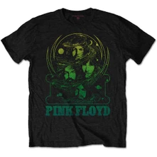 Pink Floyd, Tričko Green Swirl, Unisex, Čierna