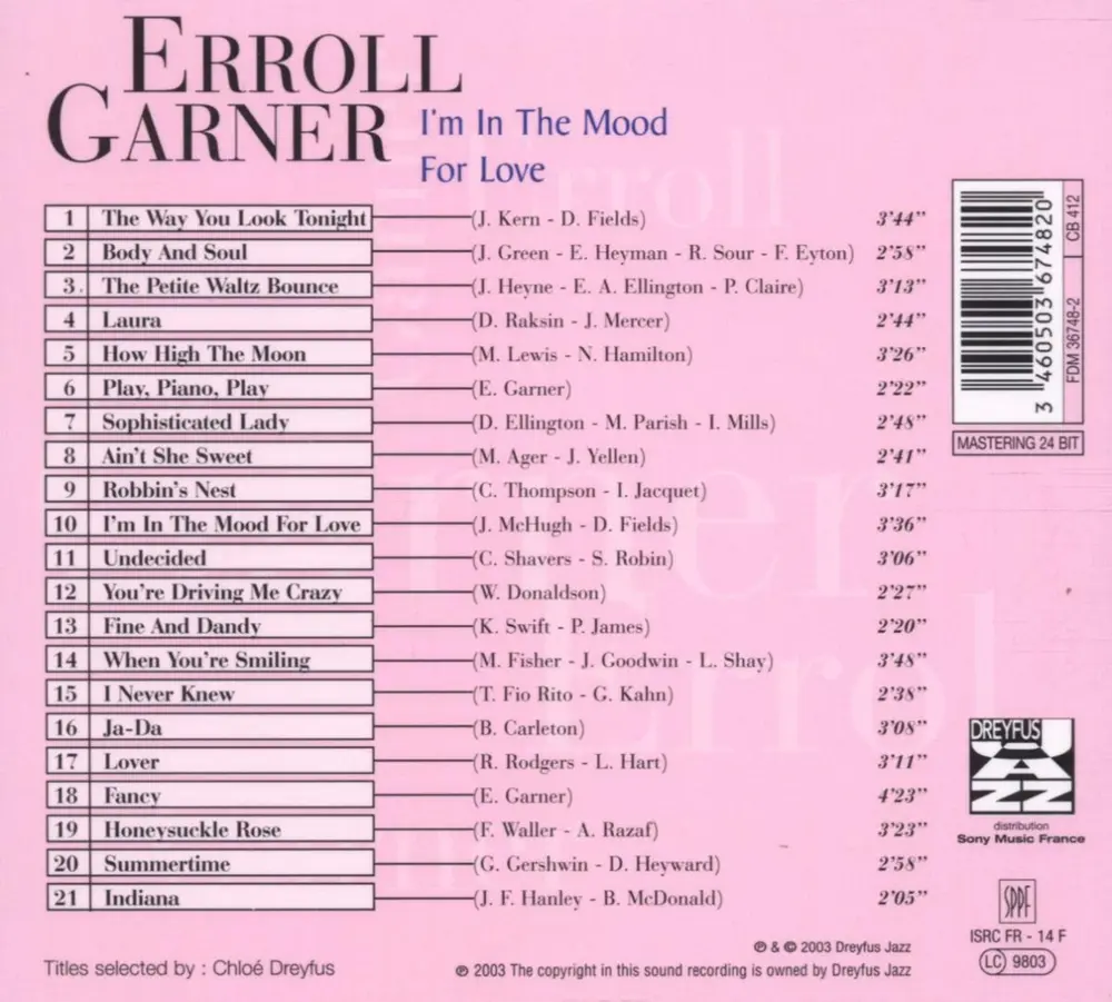 Erroll Garner – I'M IN THE MOOD FOR LOVE (CD)
