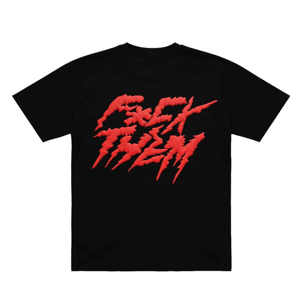 T-shirt + Keychain PUFF Print Logo Red