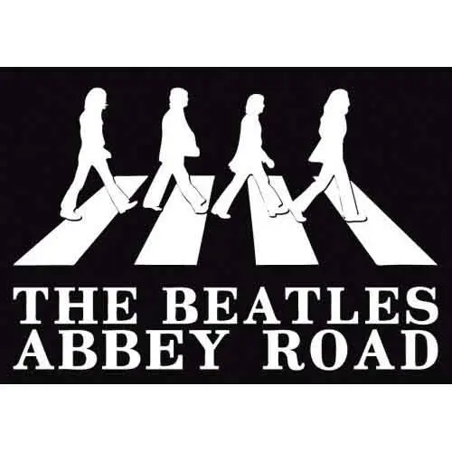 Postcard: Abbey Road Crossing Silhouette (Black & White)