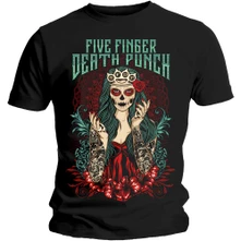 Five Finger Death Punch, Tričko Lady Muerta, Unisex, Čierna
