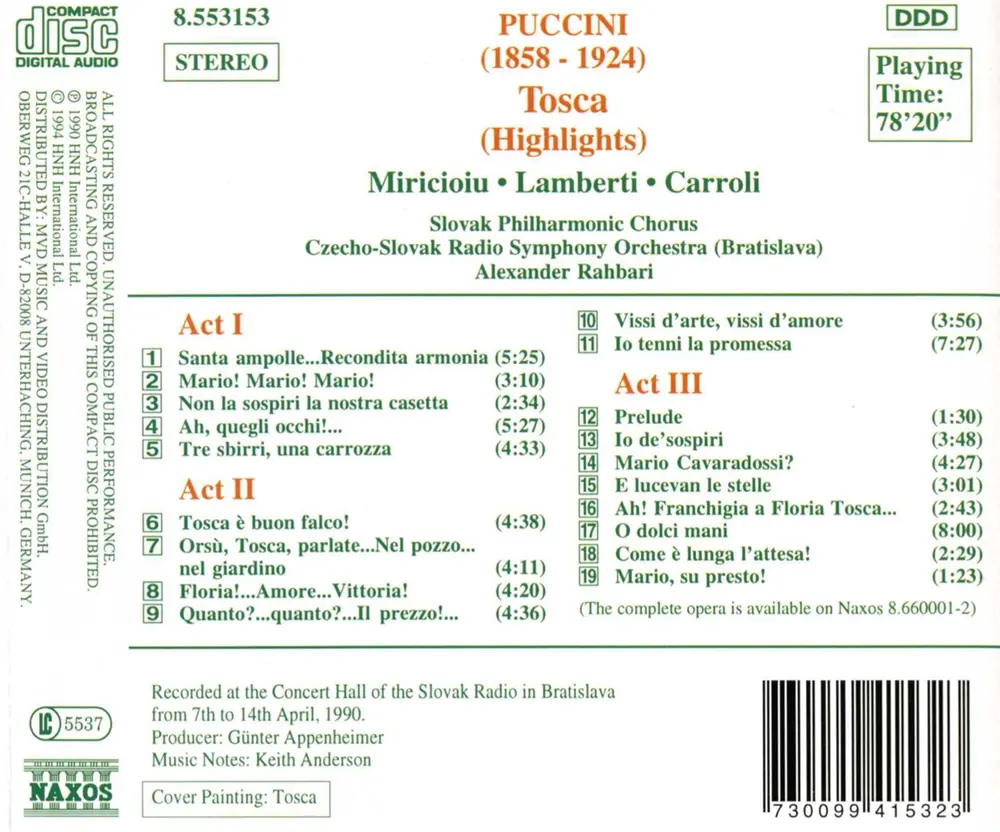 TOSCA -HIGHLIGHTS-