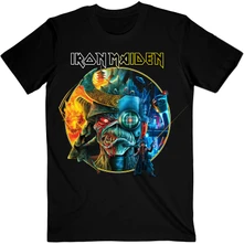 Iron Maiden, Tričko The Future Past Tour '23 Circle Art, Unisex, Čierna