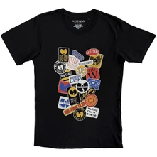 Wu-Tang Clan, Tričko Badges, Unisex, Čierna