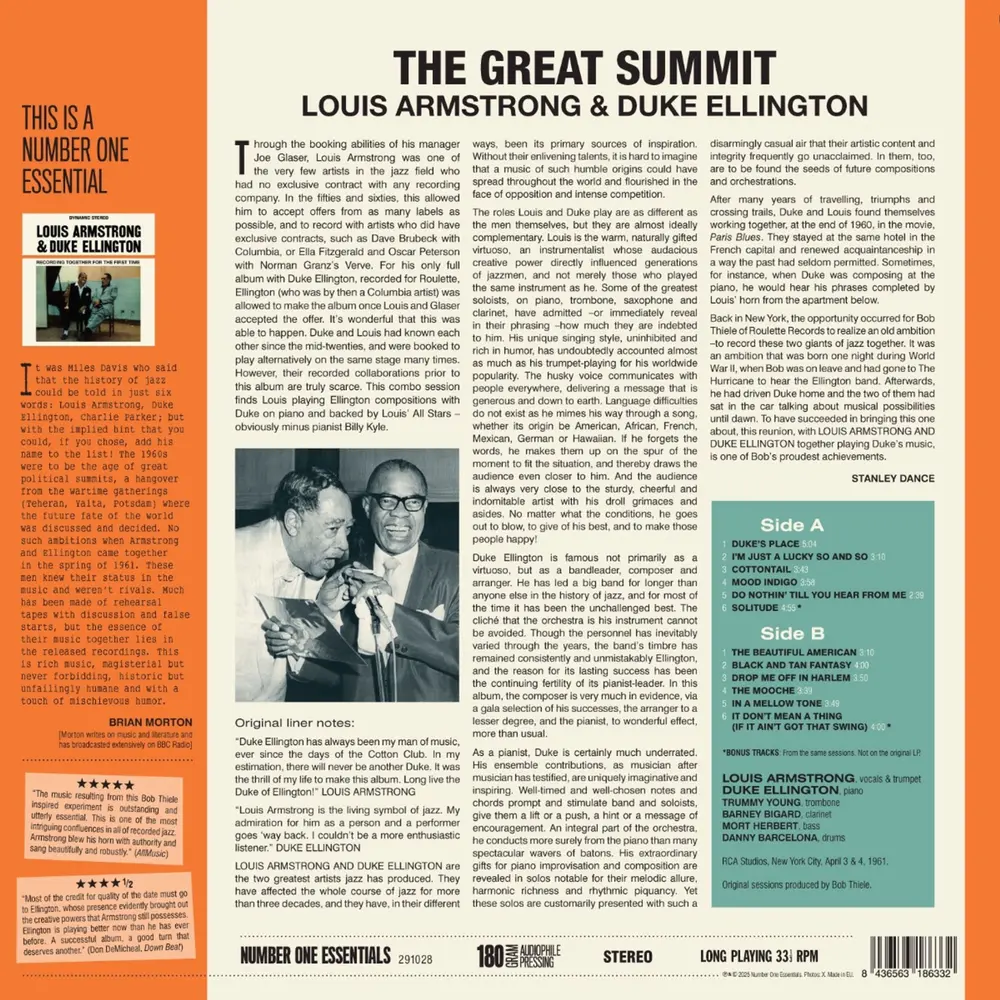 Louis Armstrong & Duke Ellington - The Great Summit (Number One Essentials Label)