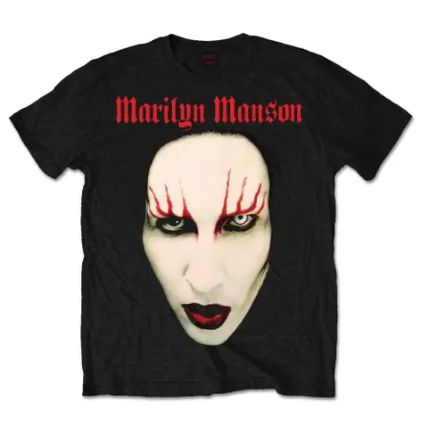 Marilyn Manson – Tričko Red Lips (Čierna), Unisex, Čierna