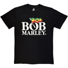 Bob Marley, Tričko Logo Mono, Unisex, Čierna