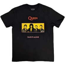 Queen, Tričko Face It Alone Panel, Unisex, Čierna
