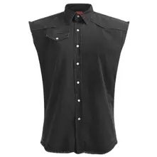 Unisex Worker Shirt: Plain (Black) (Blank) thumbnail