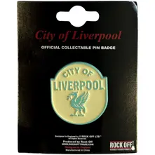 Pin Badge: City Of Liverpool Emblem Cyan