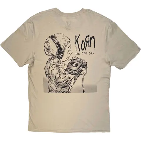 Korn – Tričko Got The Life (Natural), Unisex, Natural