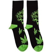 Cypress Hill, Ponožky Logo & Leaves, Unisex, Čierna