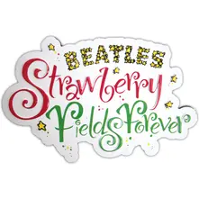Fridge Magnet: Strawberry Fields Forever Logo Embossed thumbnail