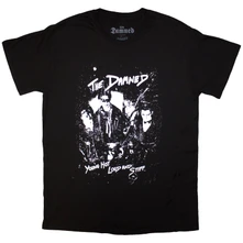 The Damned, Tričko Young Hot Loud & Stiff, Unisex, Čierna