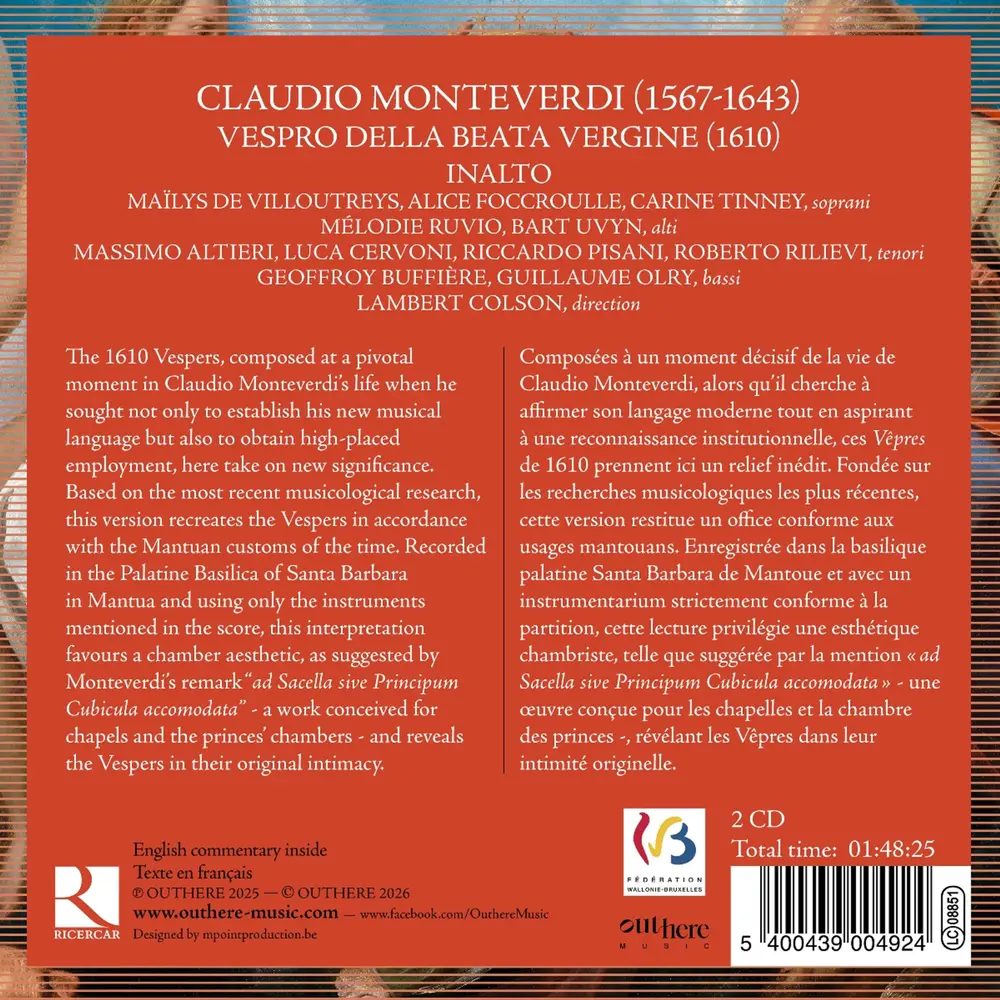 MONTEVERDI: VESPRO DELLA BEATA VERGINE