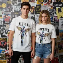 Ladies Unplugged T-Shirt: In Utero Angel (Natural) thumbnail