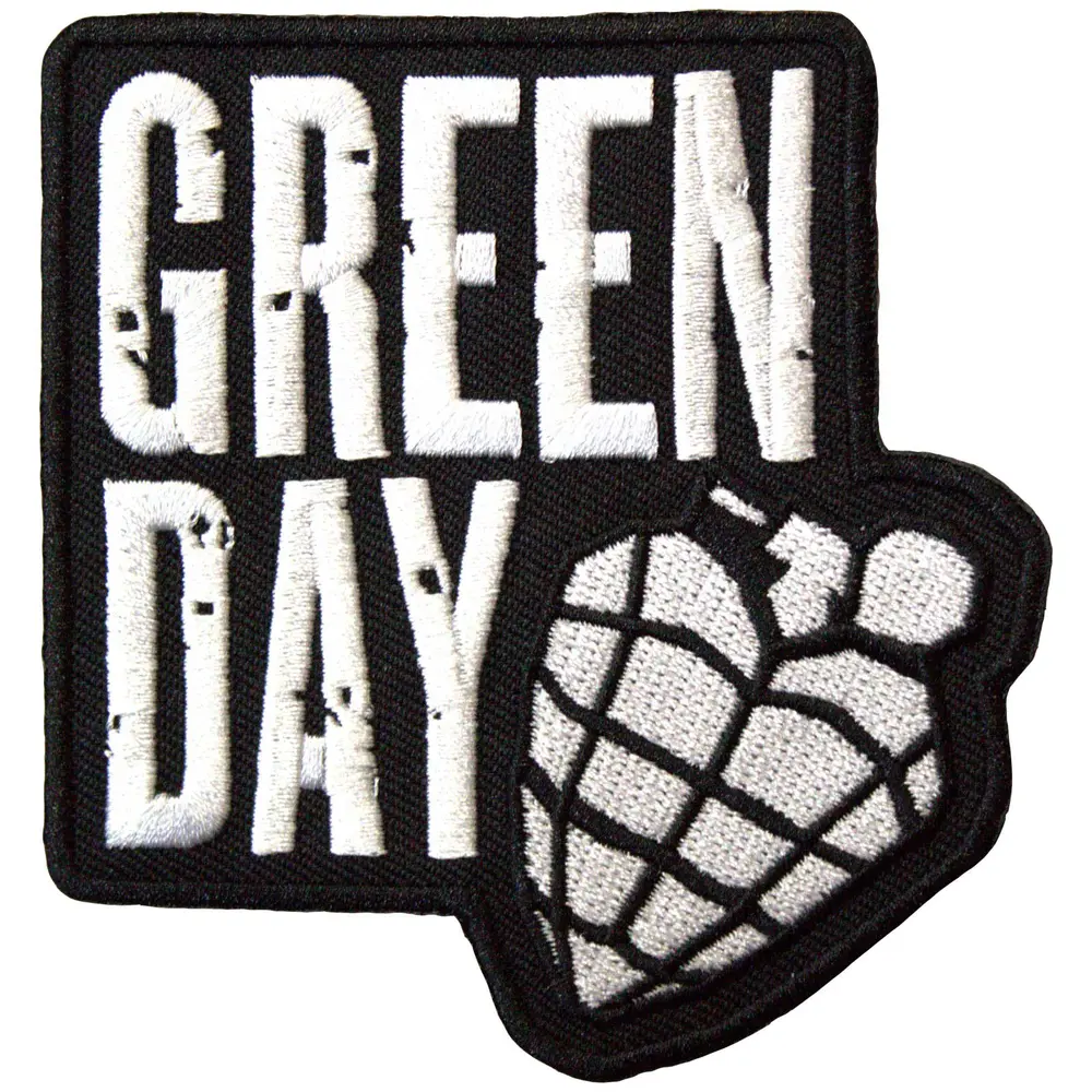 Green Day – Stacked Logo & Grenade (Nažehlovačka)
