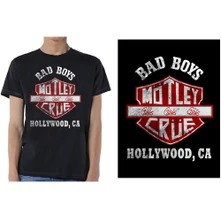 Motley Crue, Tričko Bad Boys Shield, Unisex, Čierna