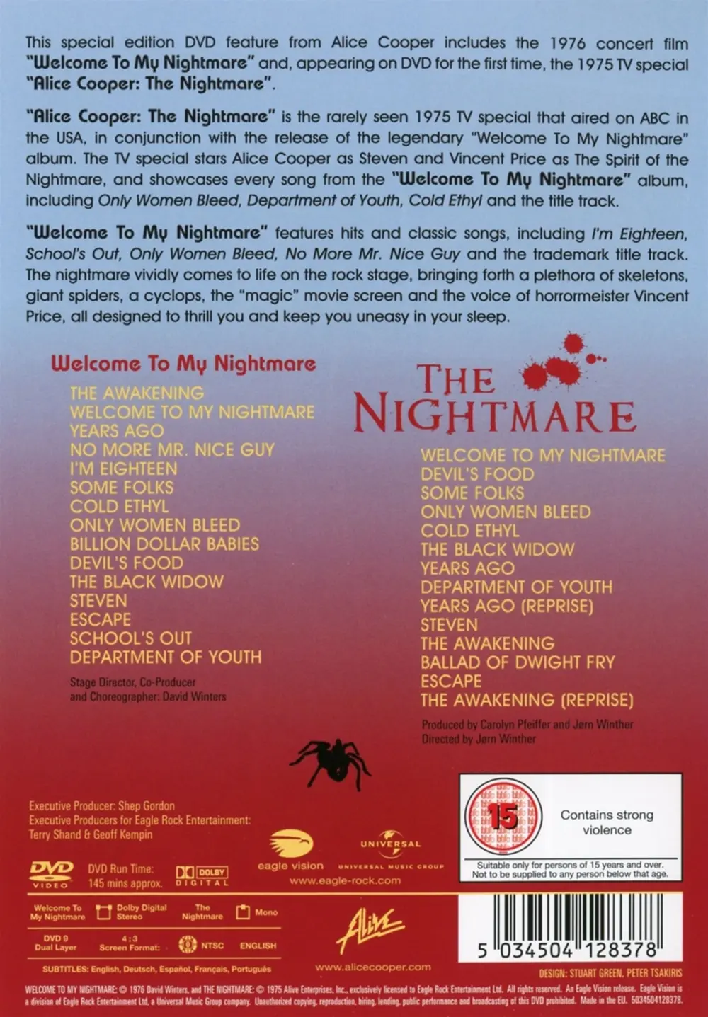 Alice Cooper – WELCOME TO MY NIGHTMARE (DVD)