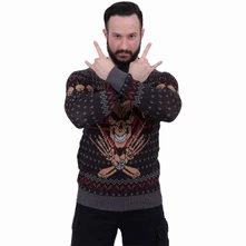 Unisex Jumper: Evil Rock (Black) (All Over Print) thumbnail