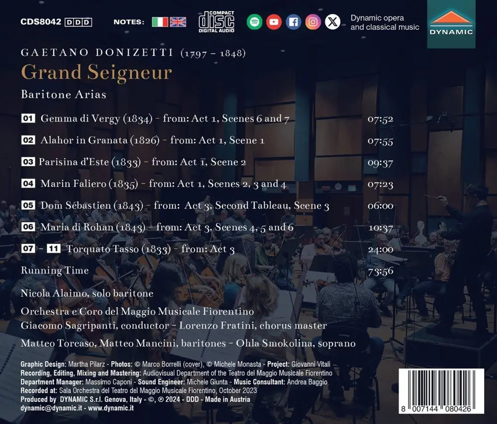 DONIZETTI: GRAND SEIGNEUR - BARITONE ARIAS