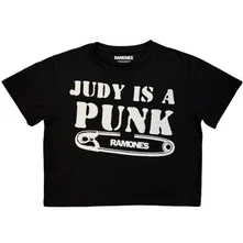 Croptop Ladies Crop Top: Judy Is A Punk (Black)