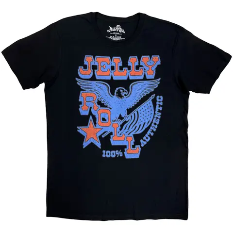 Jelly Roll – Tričko Eagle Flag (Čierna), Unisex, Čierna